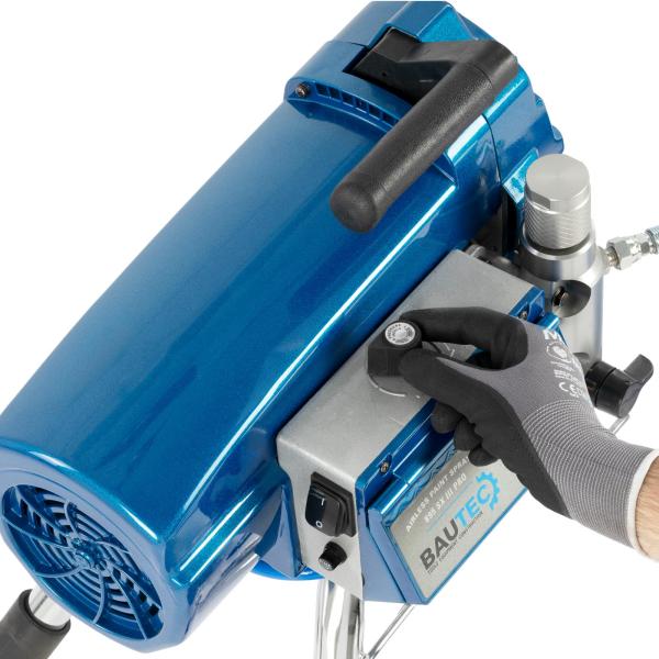 BAUTEC Airless Farbsprühgerät 895 SX III PRO mit Kolbenpumpe | Förderleistung bis 2,7 l/min